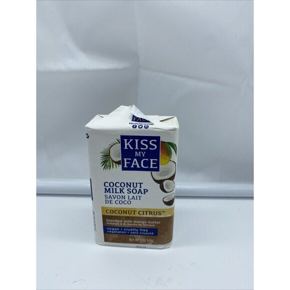 Kiss My Face Coconut Milk Soap With Mango Butter 5 Oz Vegan Cruelty Free NEW - Picture 1 of 11